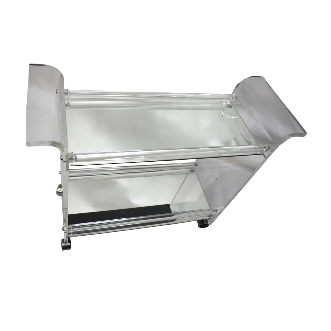 Mid Century Modern Lucite and Mirror Bar Cart (1 of 3)