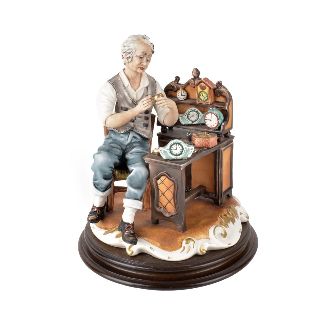 Capodimonte Figurine Watch Maker (1 of 5)
