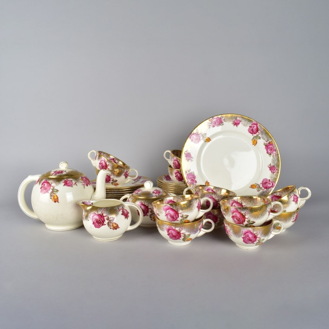 (40) Pc. Staffordshire Partial Dinner Service (1 of 7)