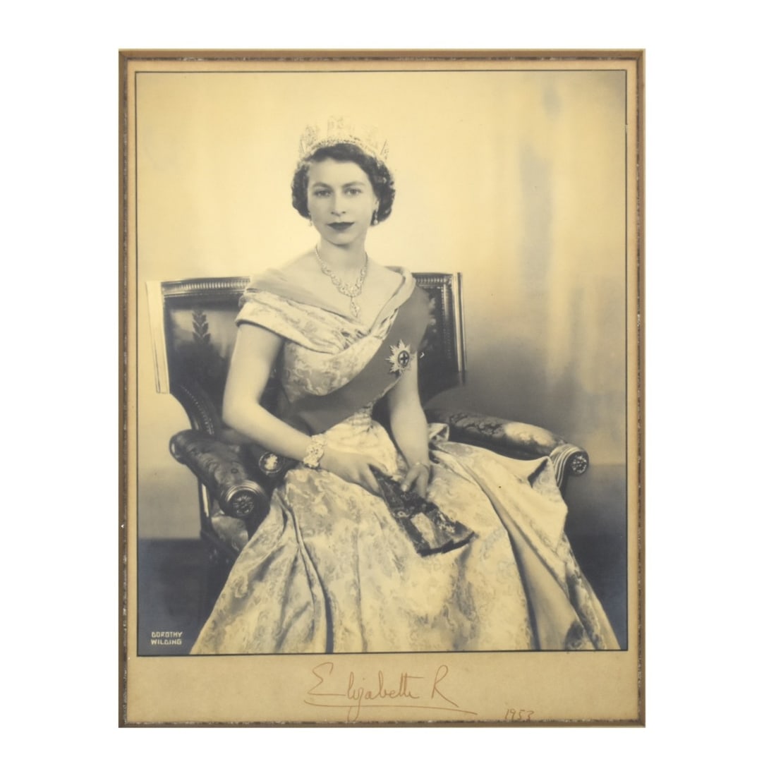 Queen Elizabeth II Autographed Photo by Wilding (1 of 6)