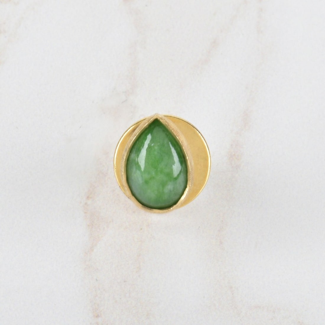 Jade and 14K Tie Tack (1 of 3)