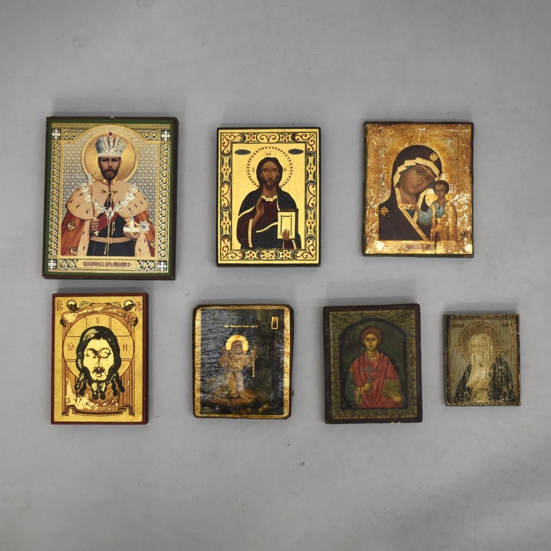 Seven (7) Russian Religious Small Icons (1 of 7)