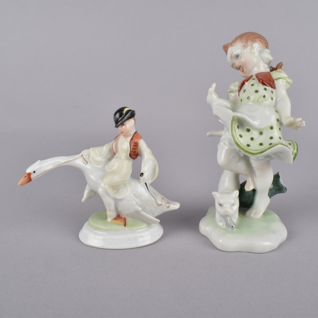 Two (2) Herend Porcelain Figurines (1 of 5)