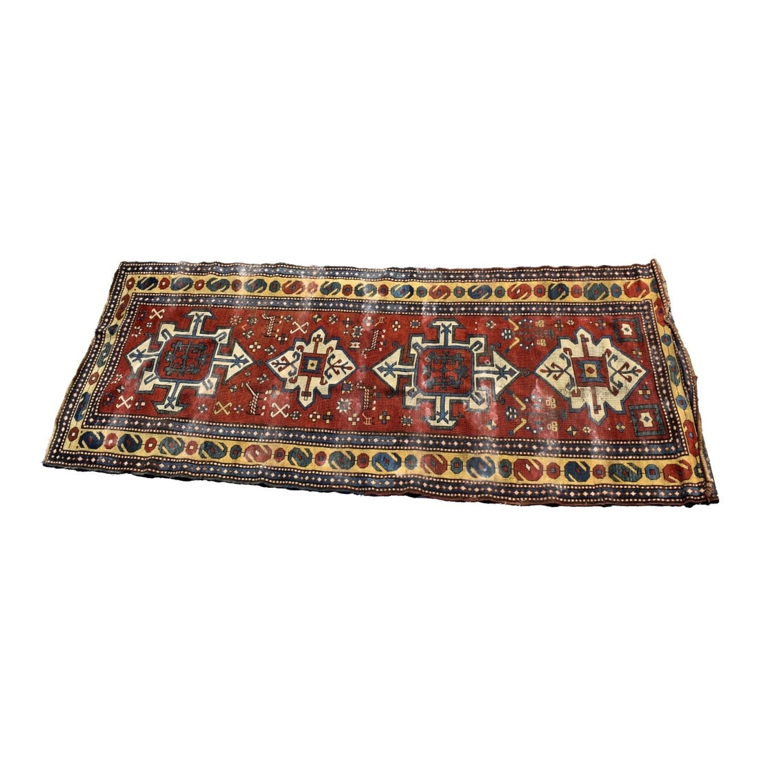 Antique Kazak Caucasian Wool Rug (1 of 7)