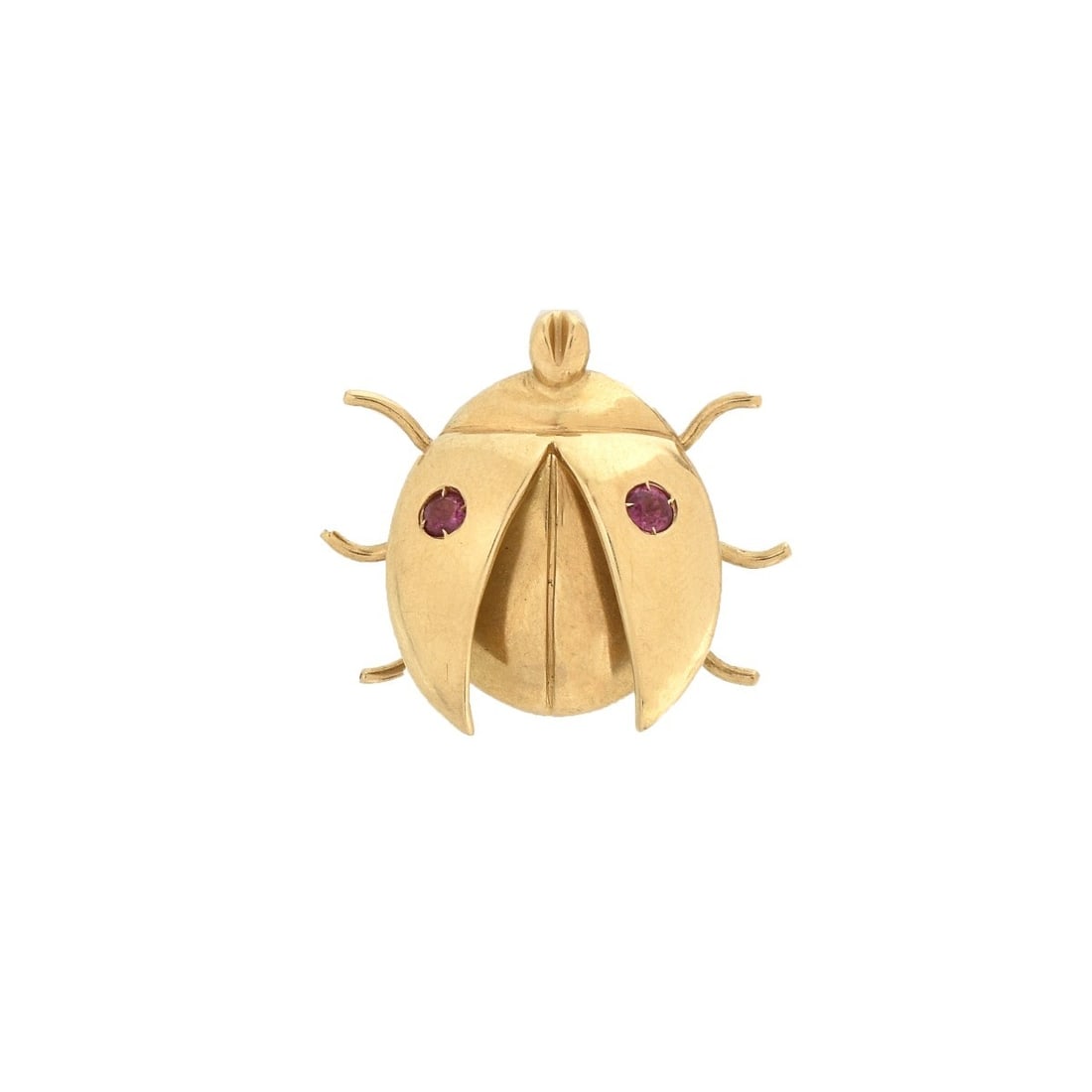 Ruby and 18K Lady Bug Pin (1 of 3)
