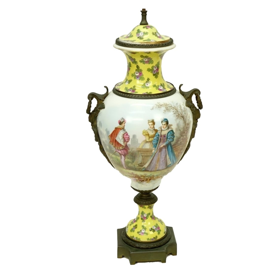 Sevres Bronze Mount Porcelain Urn (1 of 7)