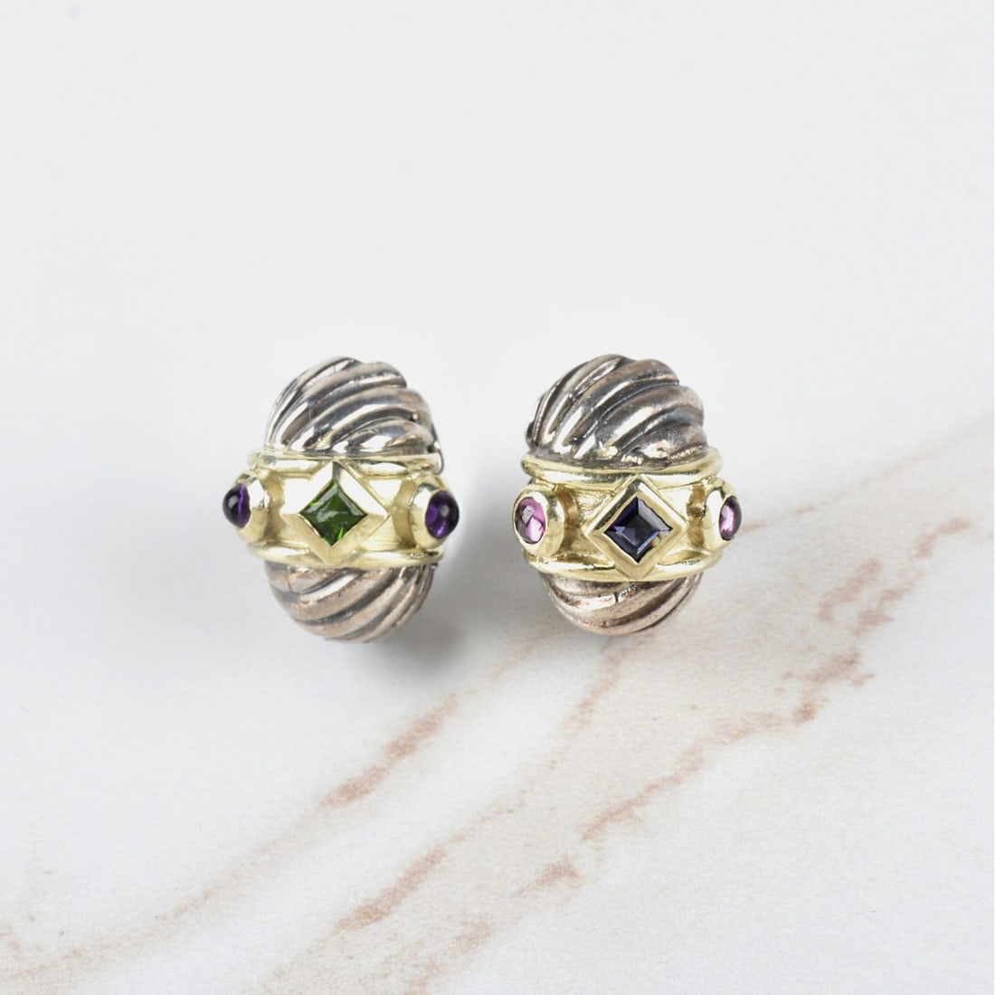 Gemstone, 14K and Sterling Earrings (1 of 2)