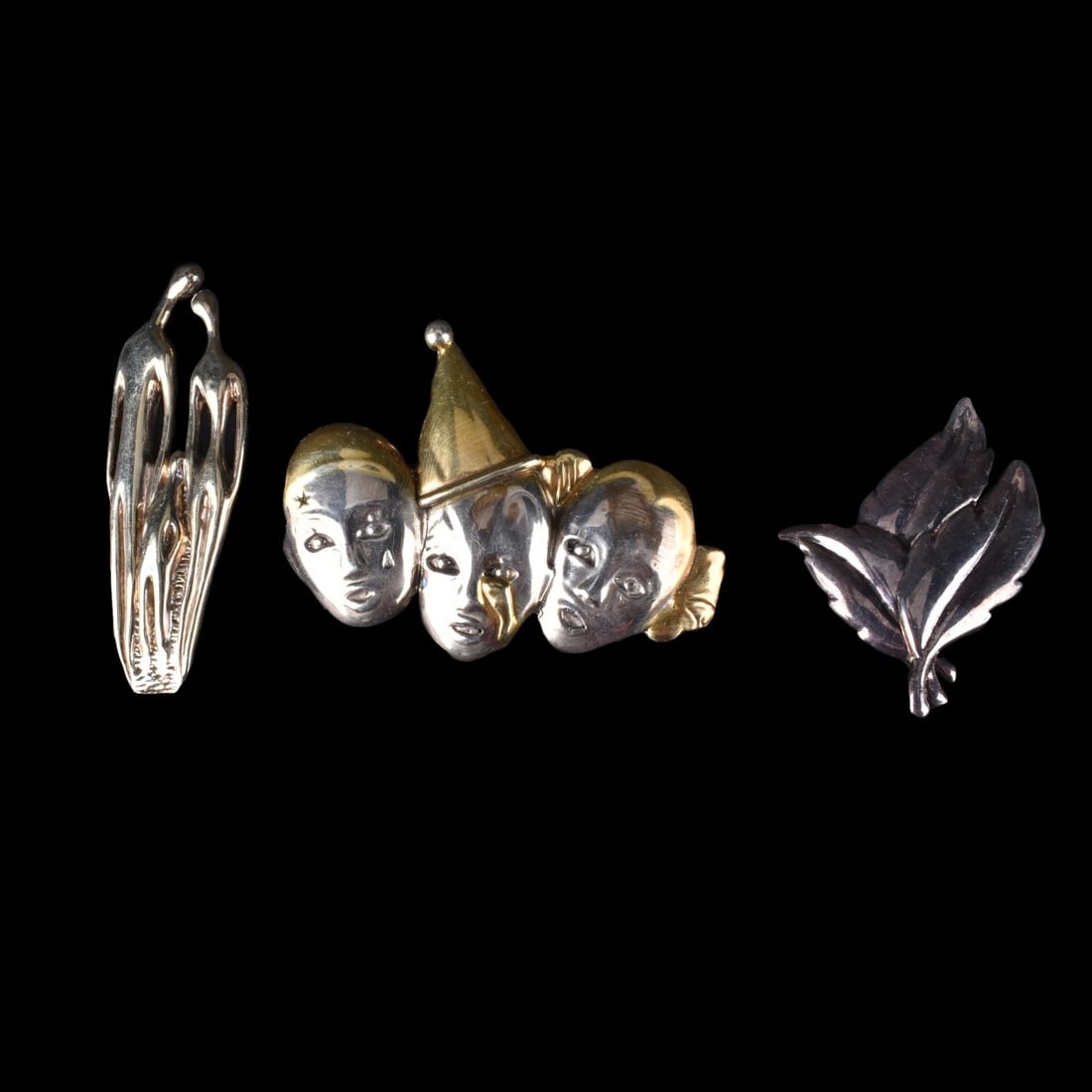 Three Sterling Pin Brooches (1 of 5)