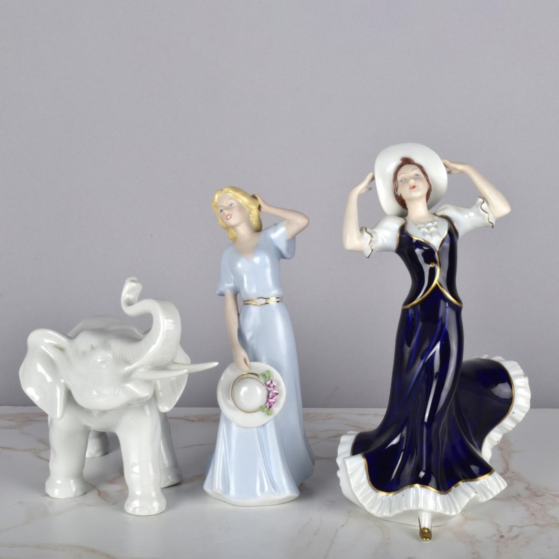 Three Royal Dux Porcelain Figurines (1 of 4)