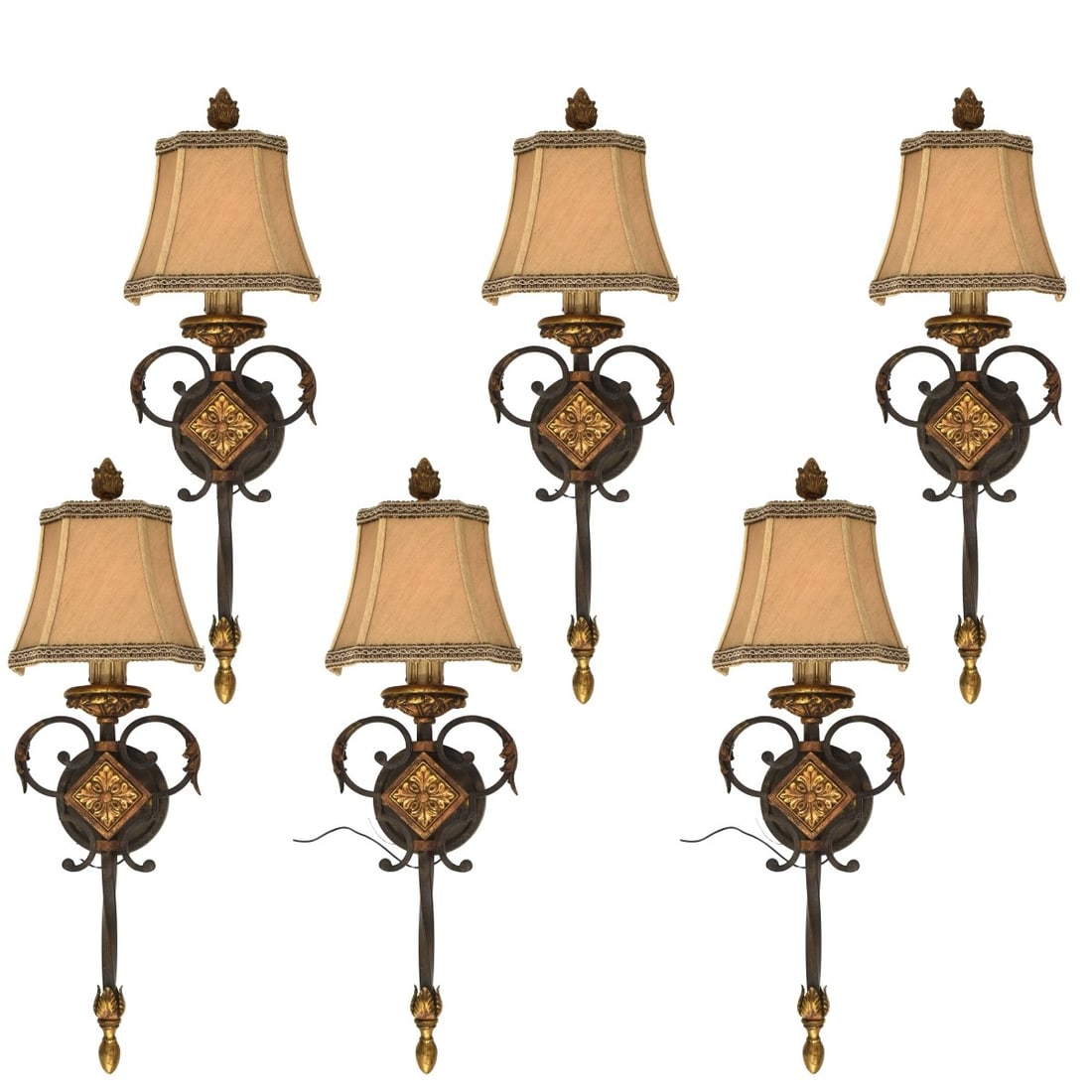 Grouping of Spanish Revival Wall Sconces (1 of 6)