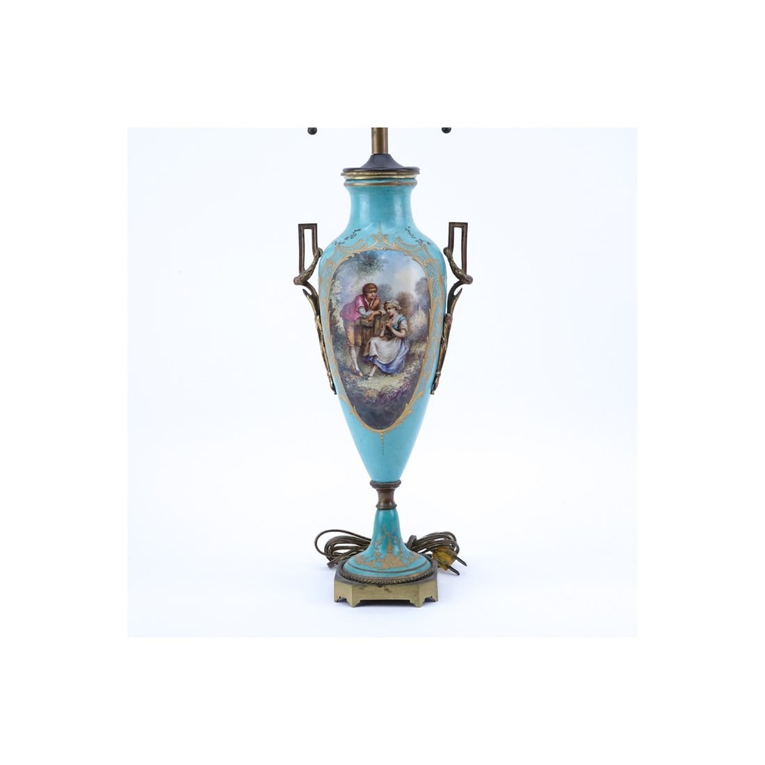 19C French Sevres Style Bronze Mounted Lamp (1 of 5)
