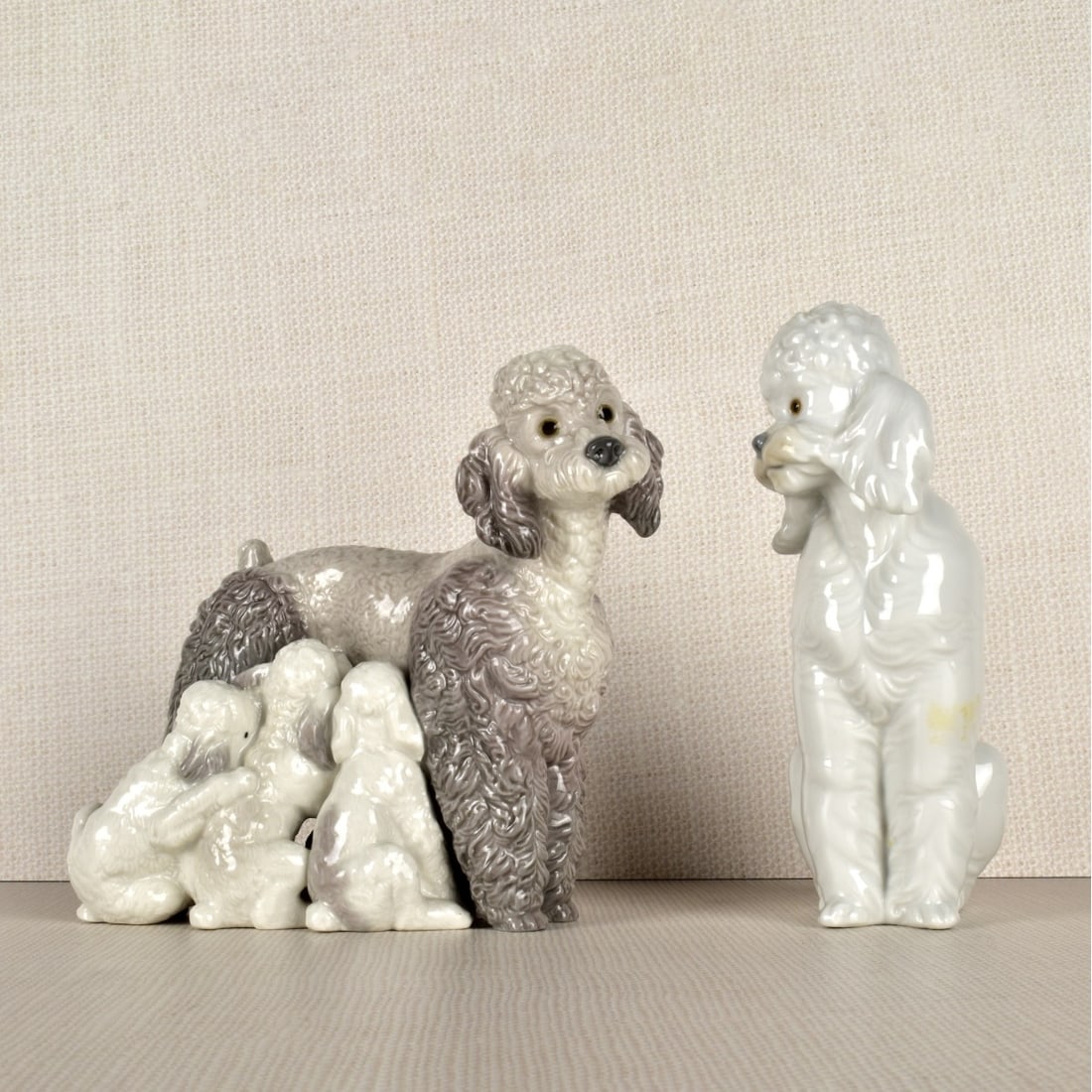 Two Lladro Porcelain Poodle Figurines (1 of 5)