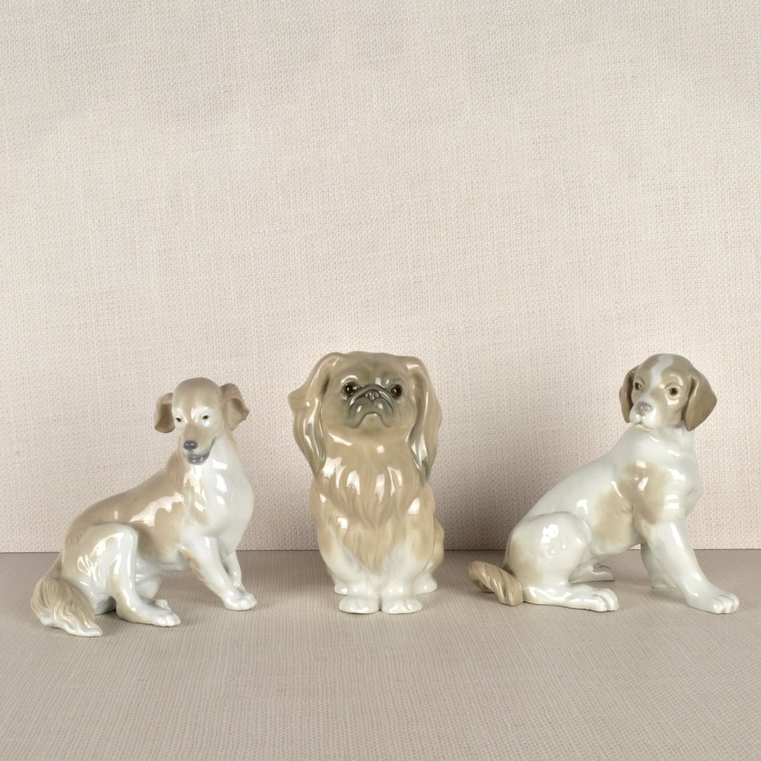 Three Lladro Porcelain Dog Figurines (1 of 4)