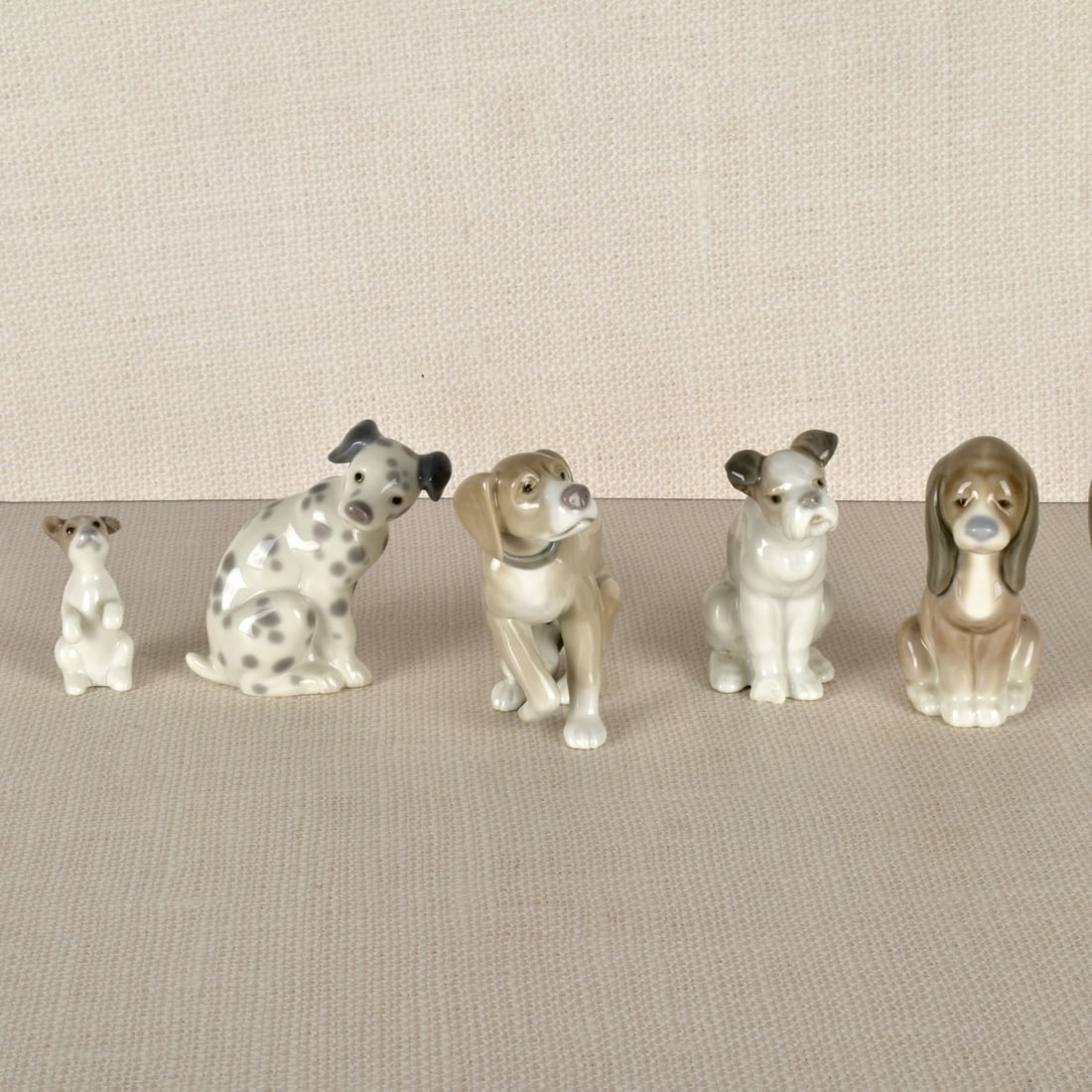 Five Lladro Porcelain Dog Figurines (1 of 5)