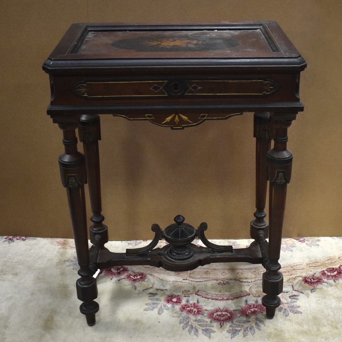Eastlake Victorian Walnut Sewing Stand (1 of 7)