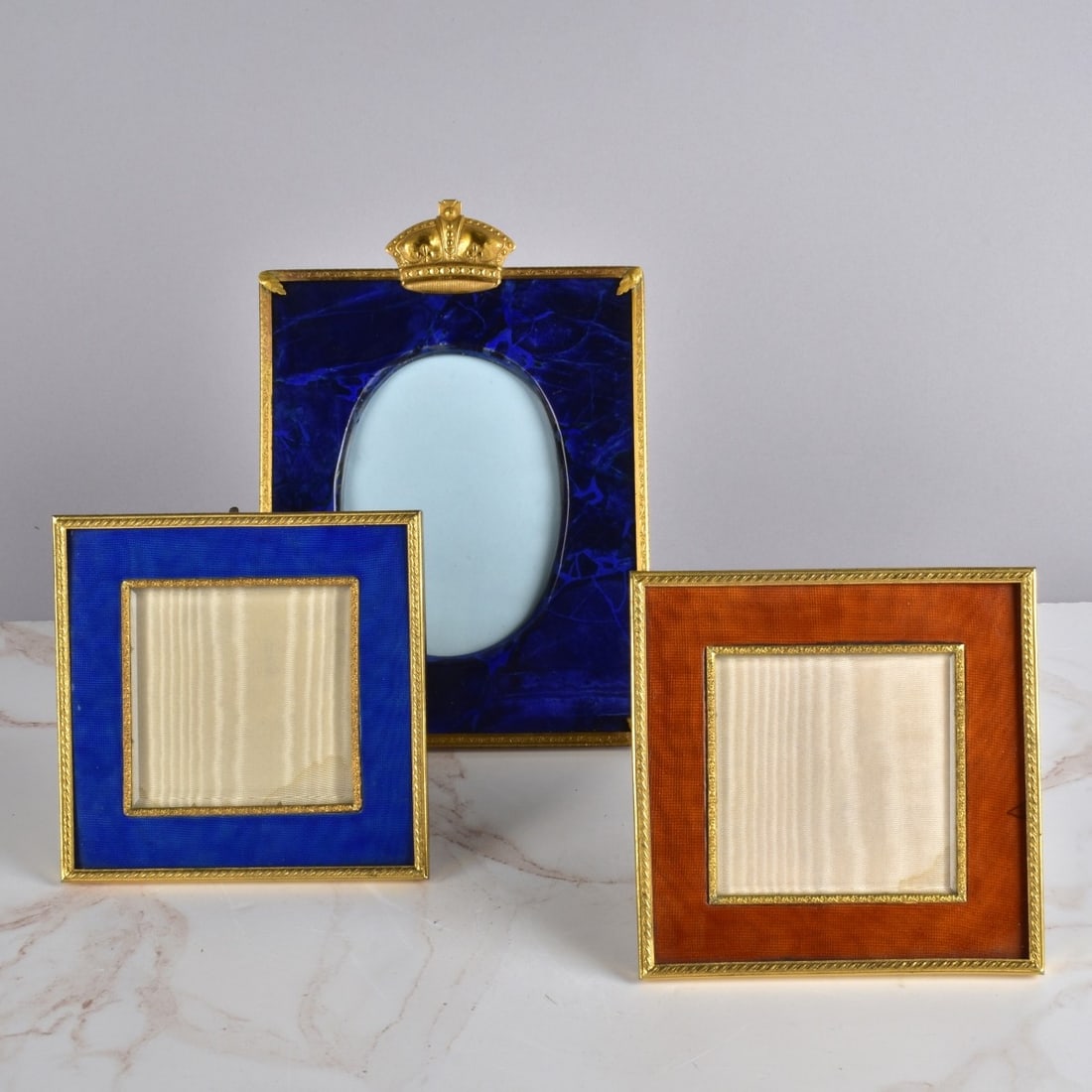 Vintage French Enamel & Brass Photo Frames (1 of 5)