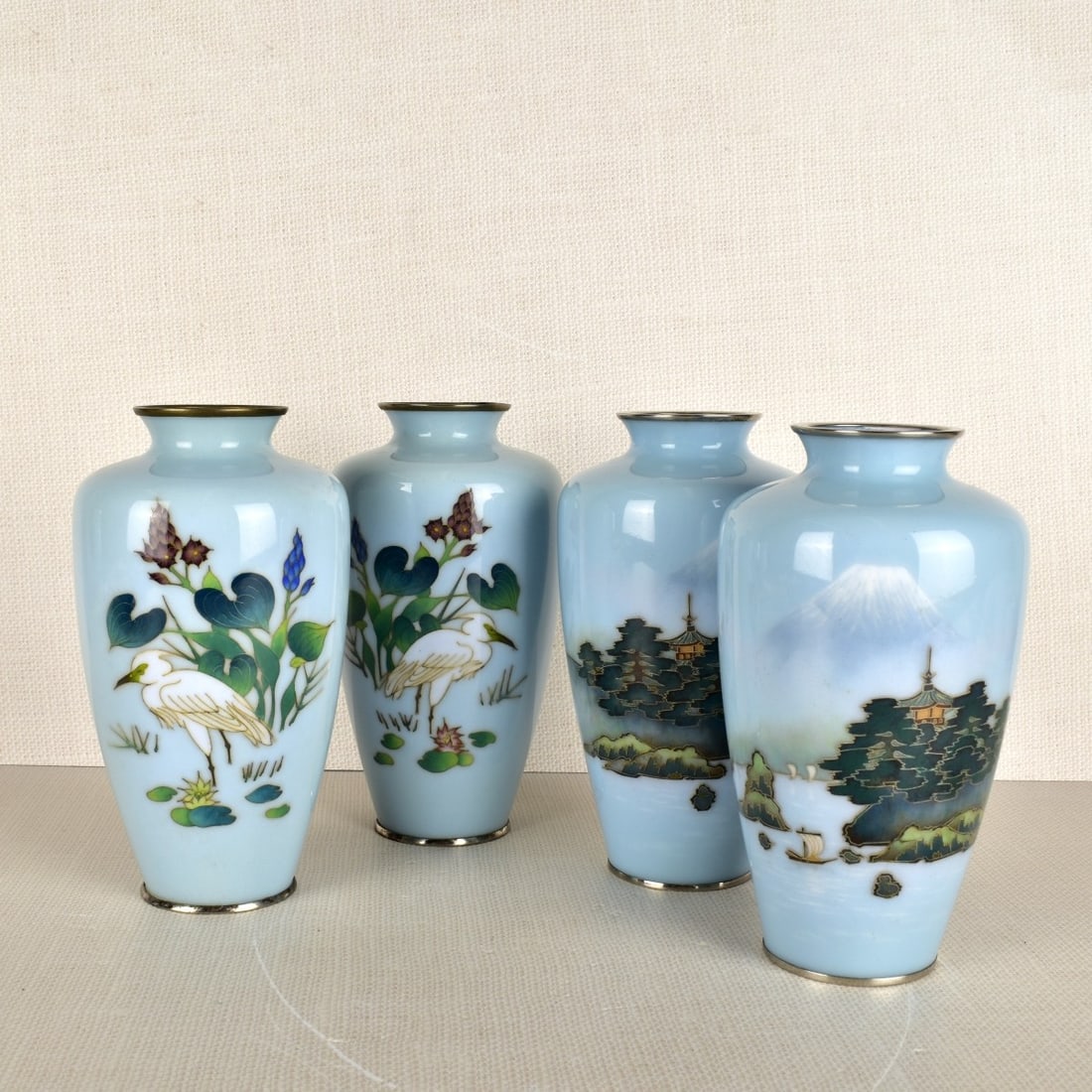 Collection of Four (4) Japanese Cloisonne Vases (1 of 5)