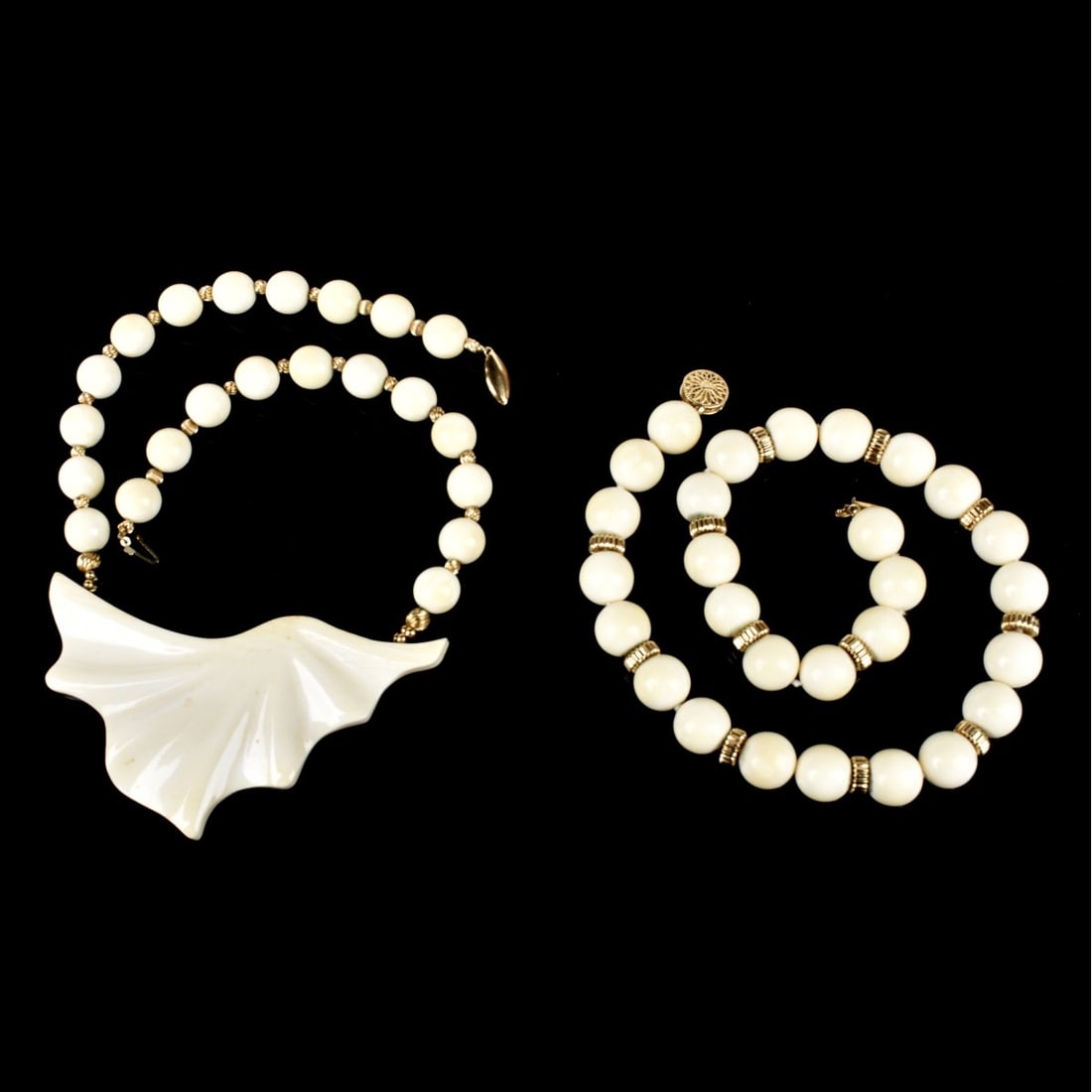 Asian Bead and 14K Necklaces (1 of 2)