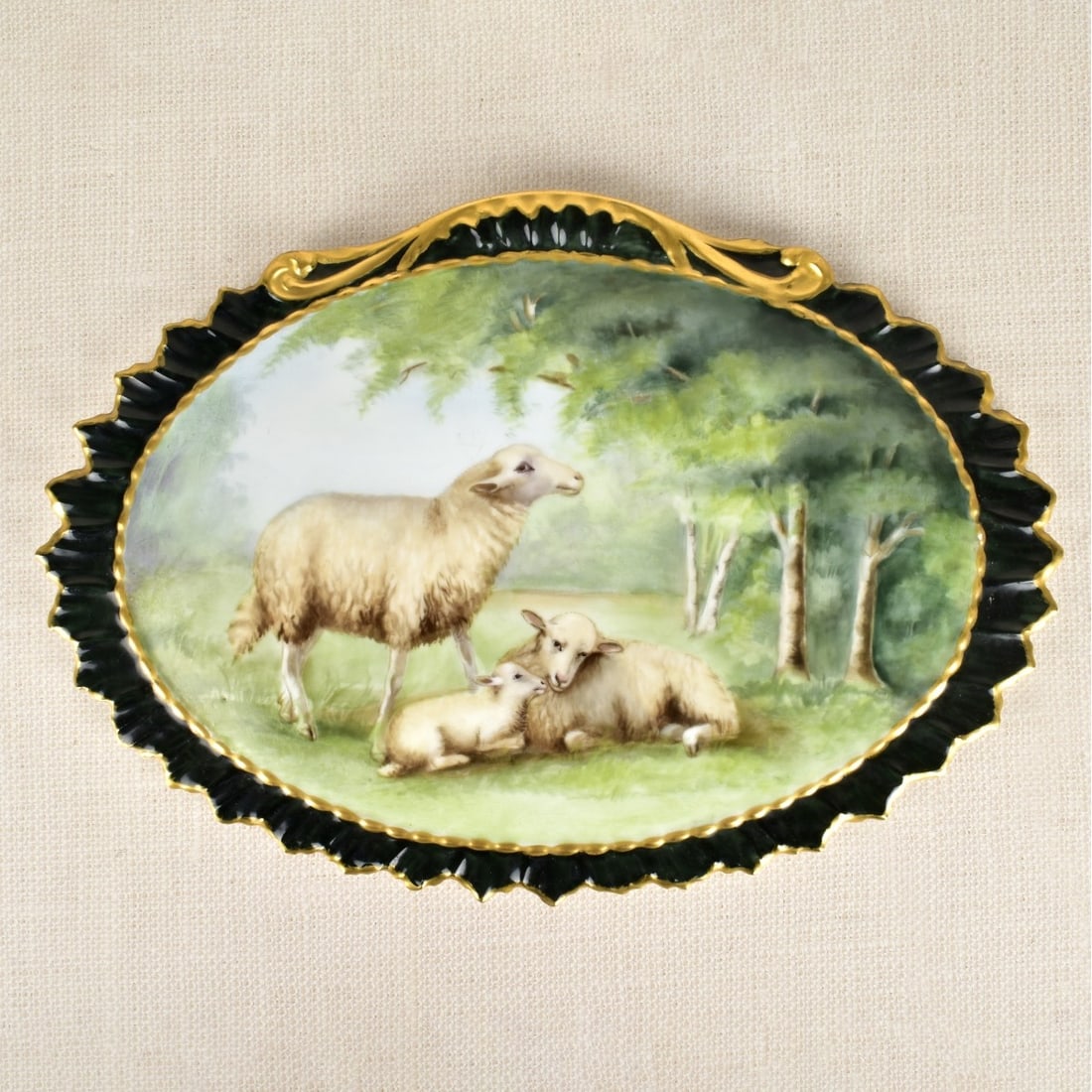 18C Limoges Porcelain Plaque (1 of 5)