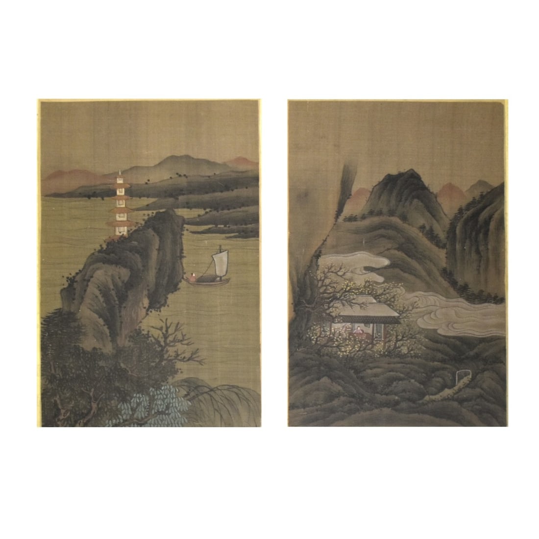 Japanese Framed Silk Embroideries (1 of 6)