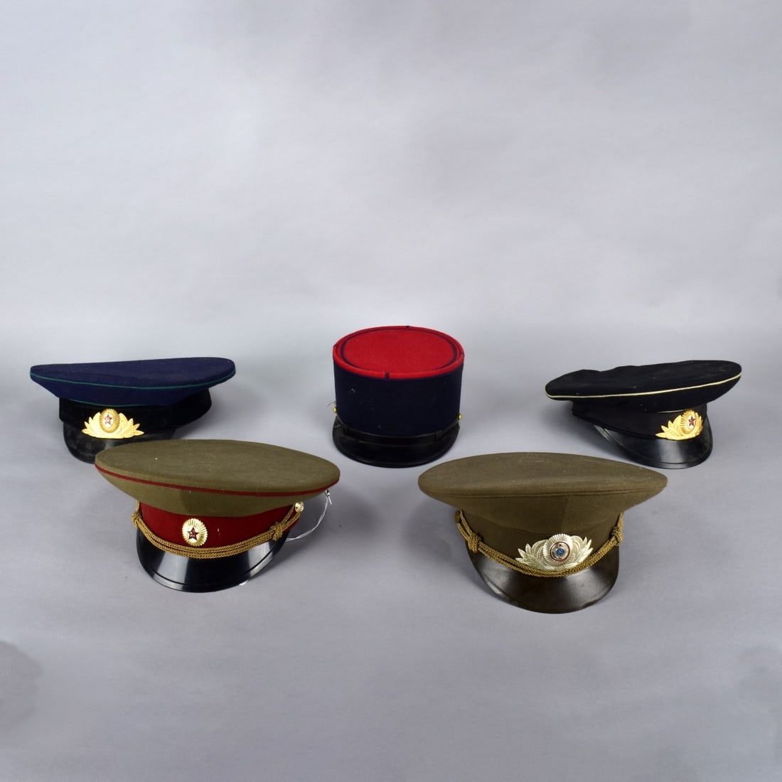 Five Assorted Military Hats (1 of 6)
