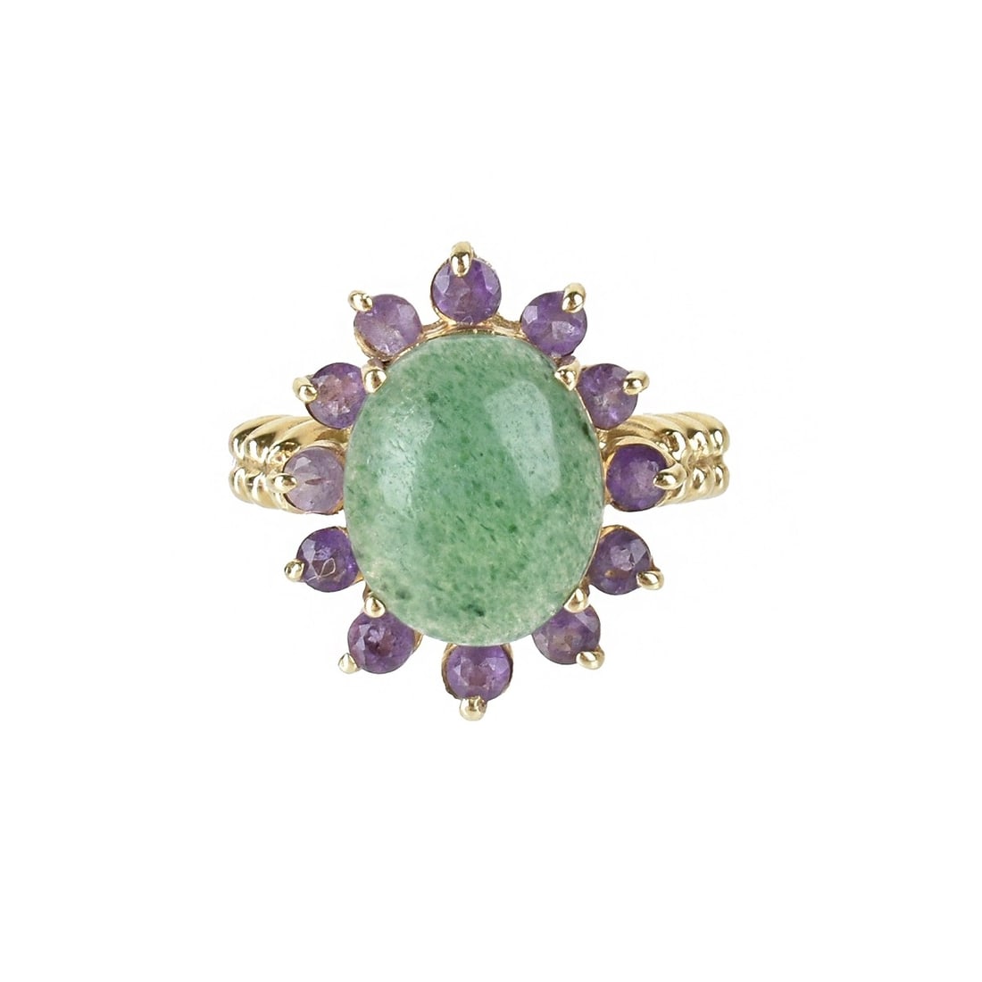 Chrysoprase, Amethyst and 14K Ring (1 of 5)