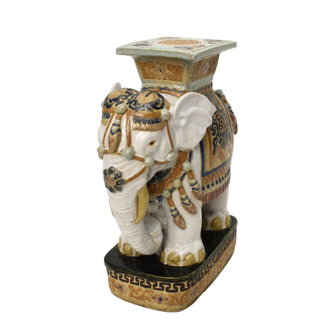 Ceramic Elephant Garden Seat (1 of 6)