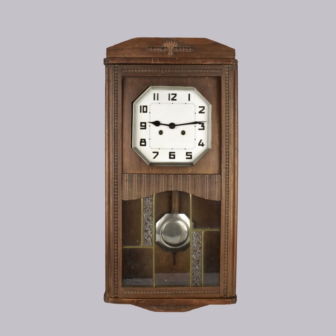 Antique Art Deco Regulator Wall Clock (1 of 5)