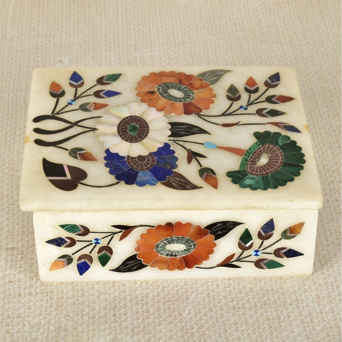 Indian White Marble Jewelry Box (1 of 5)