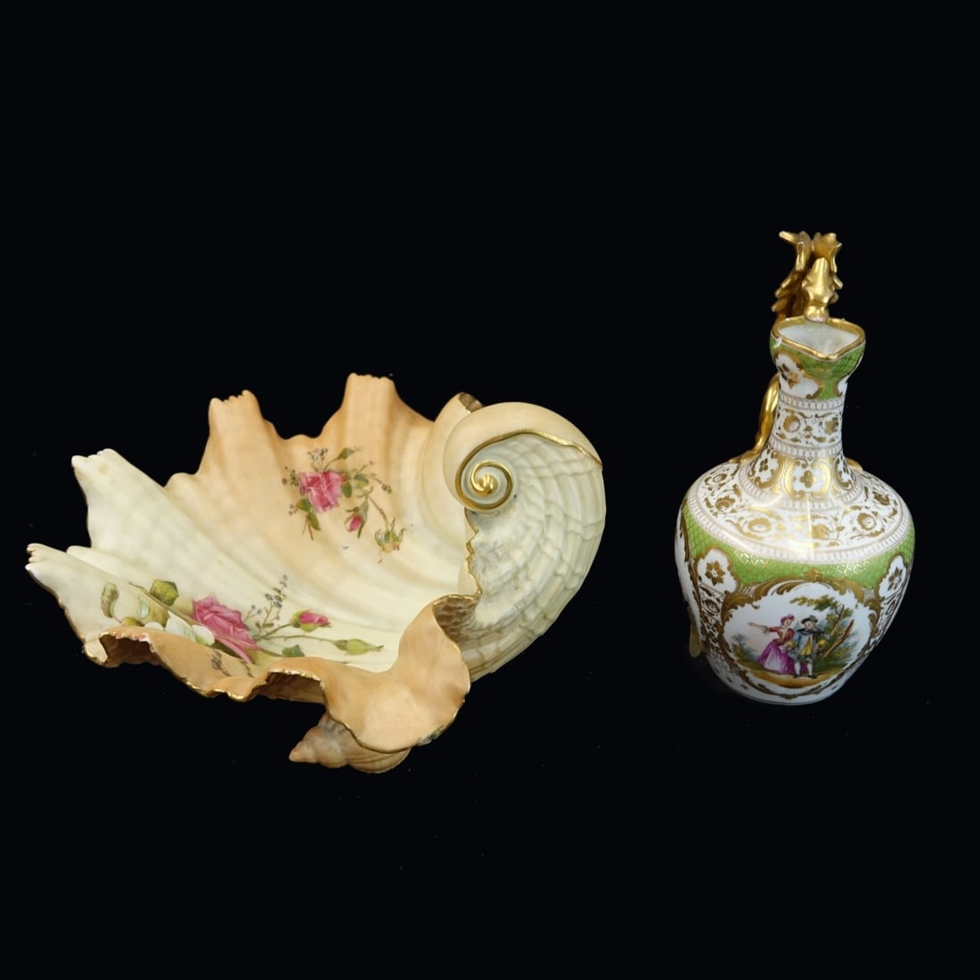 Two Porcelain Articles Worcester & Dresden (1 of 7)