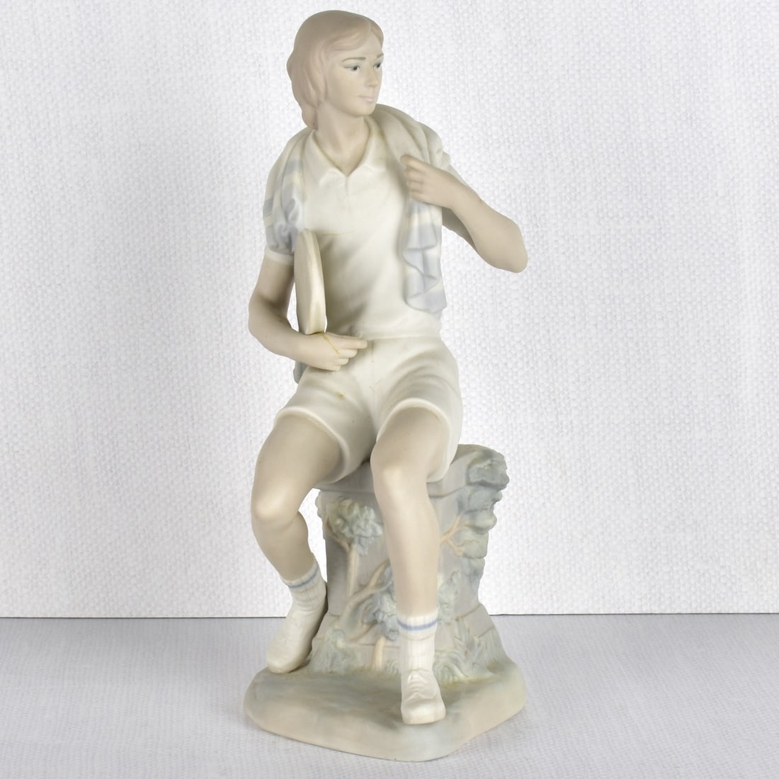 Lladro Bisque Figurine of a Tennis Player (1 of 6)