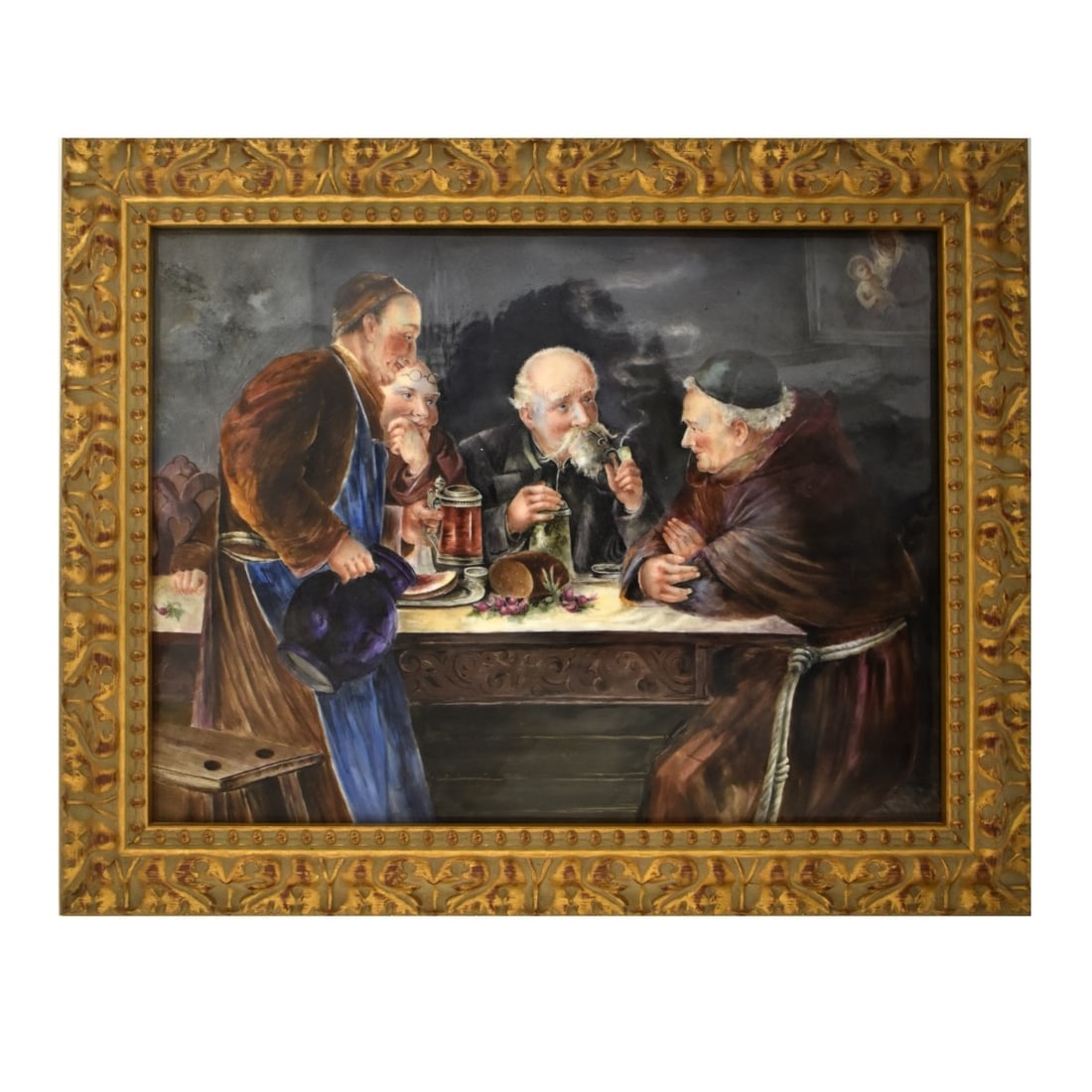 French Painted Porcelain Plaque (1 of 5)