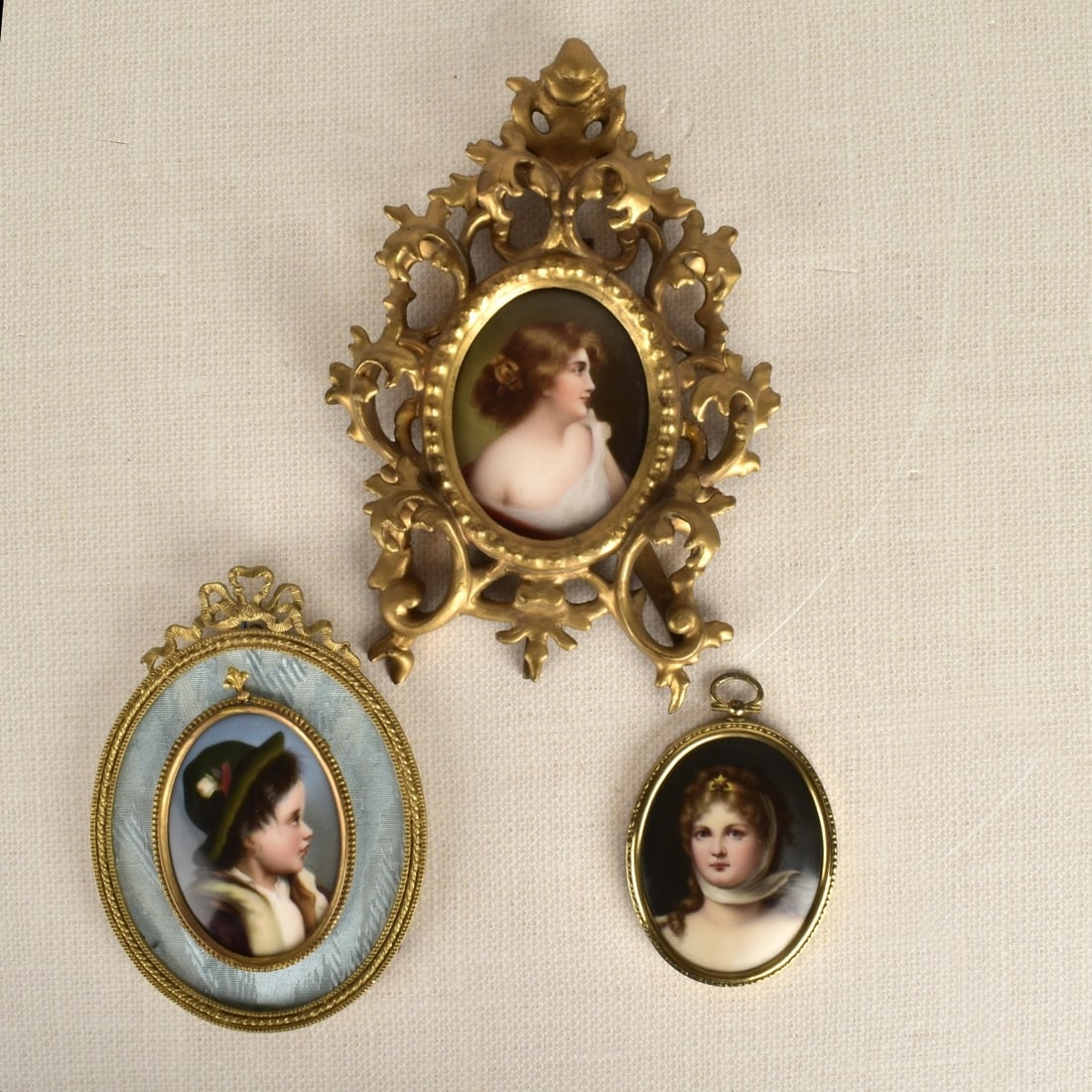 KPM Style German Oval Porcelain Plaques (1 of 8)
