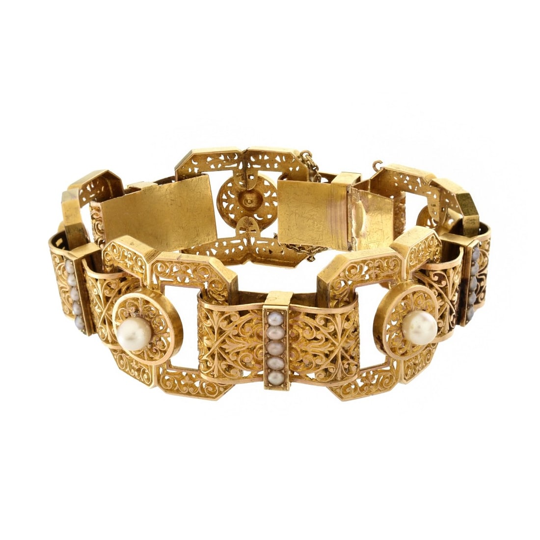 Natural Pearl and 18K Bracelet (1 of 4)