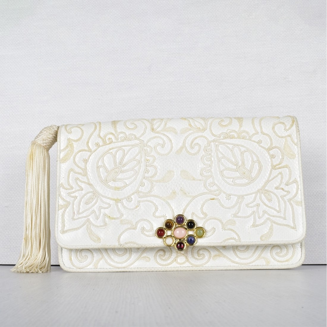 Judith Leiber Lizard & Gemstone Shoulder Bag (1 of 7)