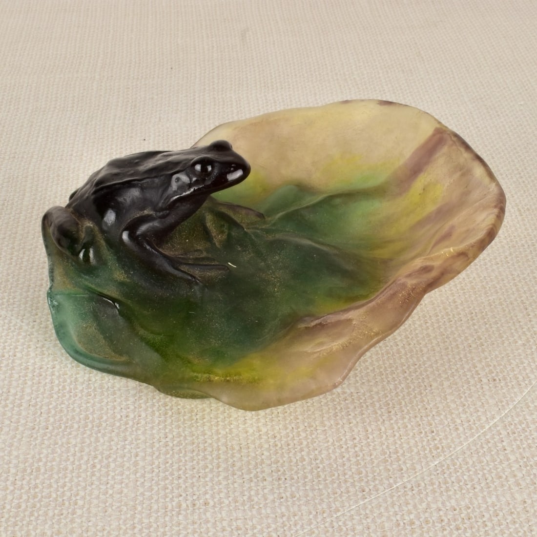 French Daum Pate de Verre Frog Tray (1 of 6)