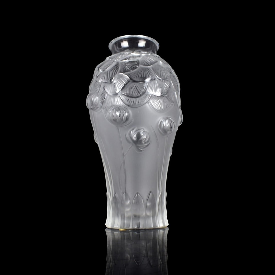 Lalique France " Giverny" Crystal Vase (1 of 6)