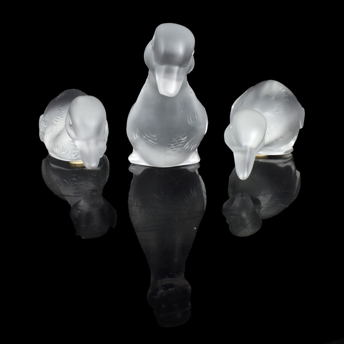 Three Baccarat Frosted Duck Figurines (1 of 6)