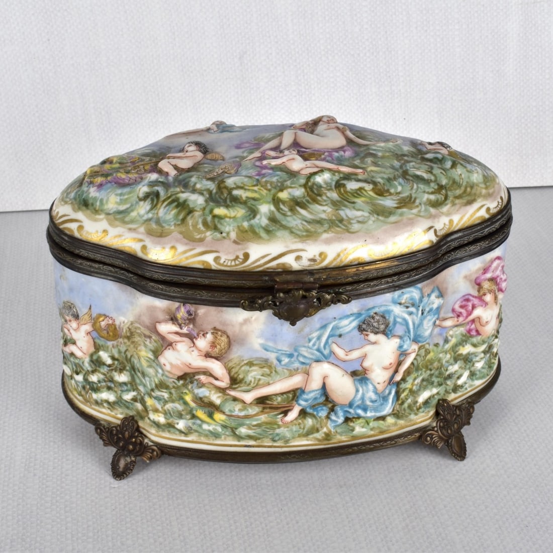 Italian Capodimonte Porcelain Box (1 of 8)