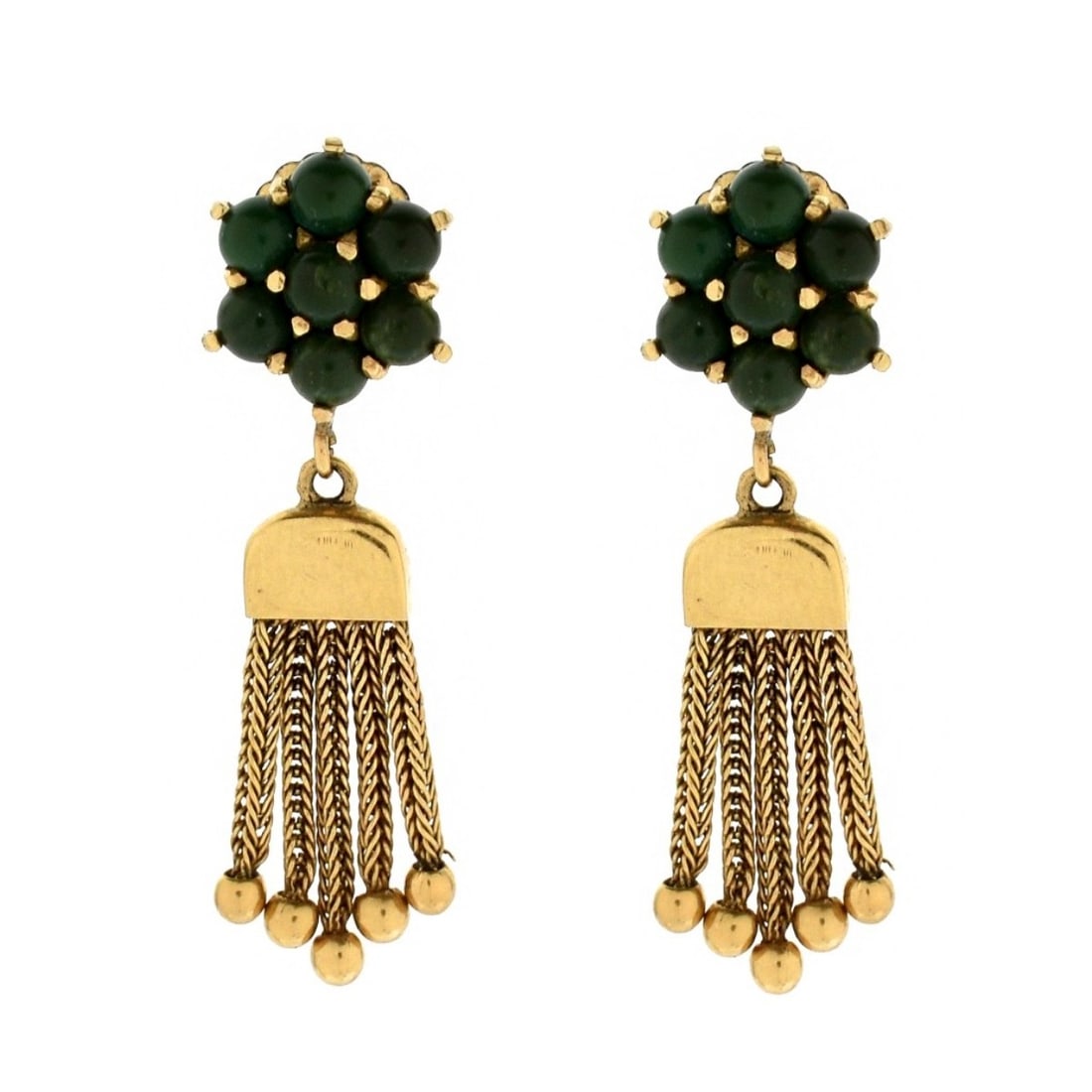 Vintage 14K and Malachite Earrings (1 of 3)