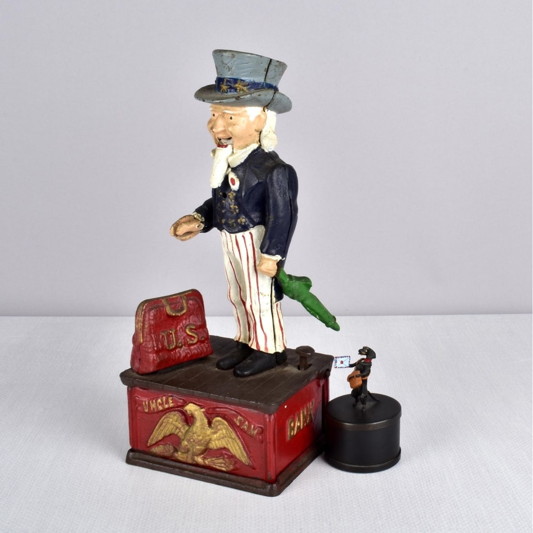 Cast Iron Uncle Sam Bank and Stamp Box (1 of 5)