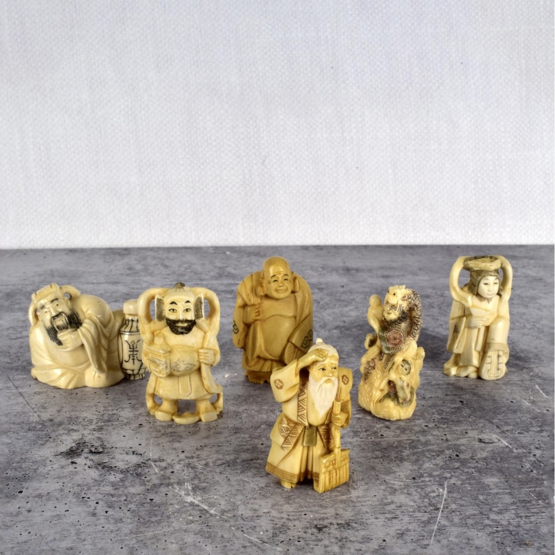 Japanese Polychromed Carved Figures (1 of 4)