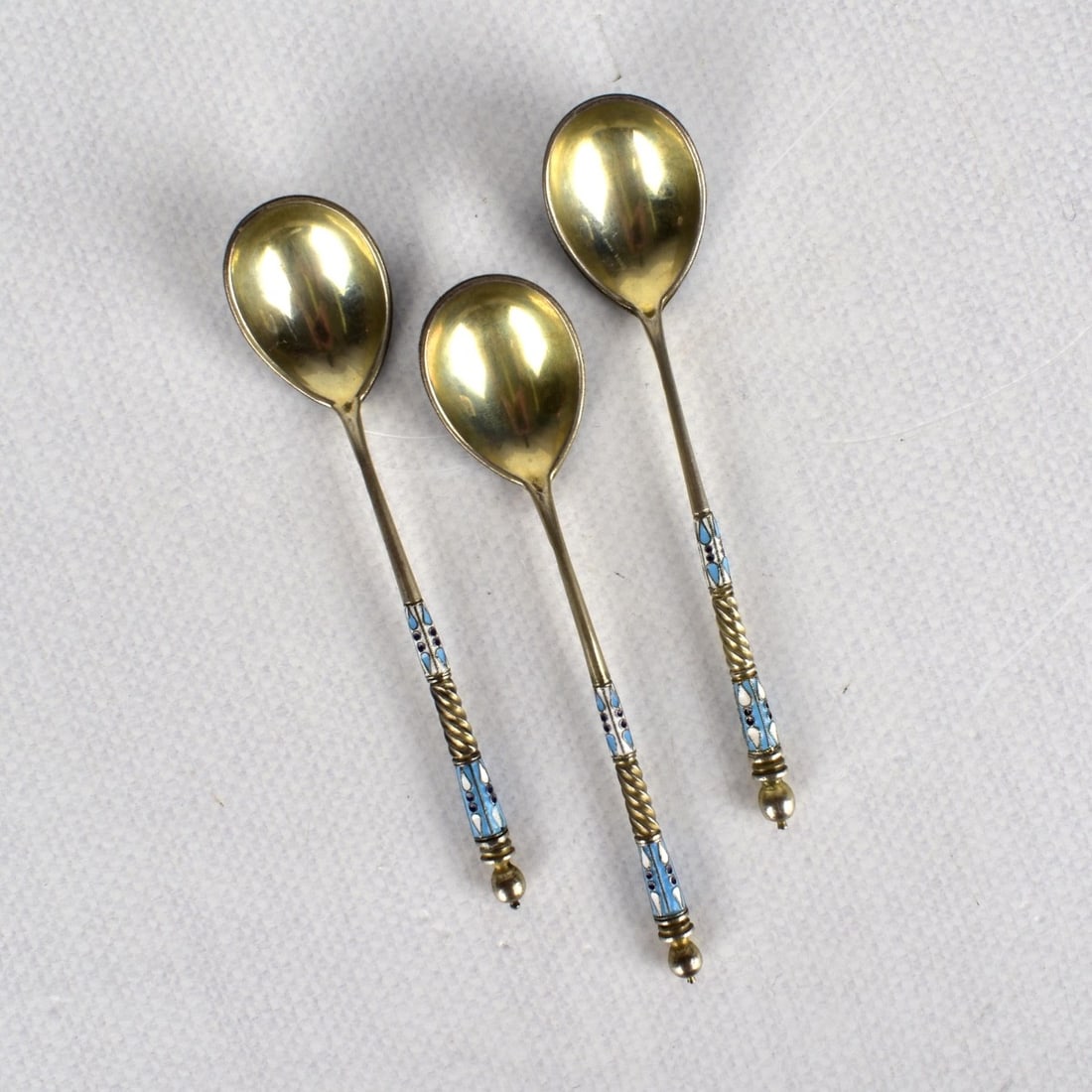 Russian Cloisonne and Enamel Spoons (1 of 4)