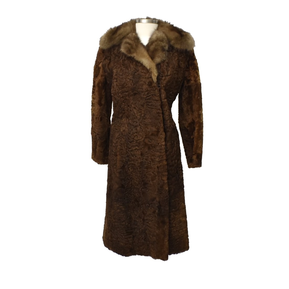 Vintage Brown Persian Lamb Coat (1 of 7)