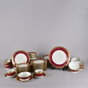 Haviland Limoges Pompadour Red China