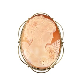 Cameo and 14K Pendant / Brooch