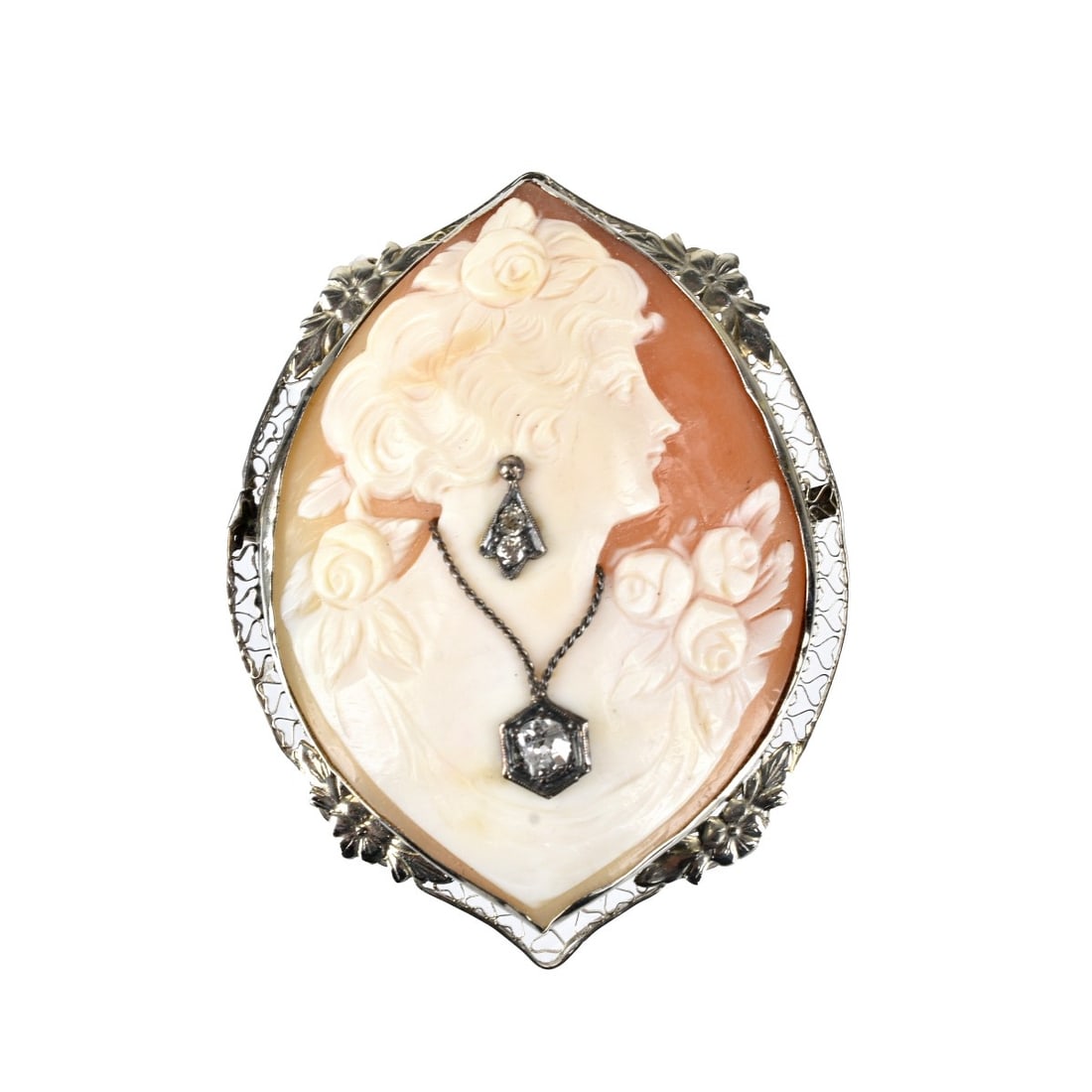 Cameo and 14K Pendant / Brooch (1 of 3)