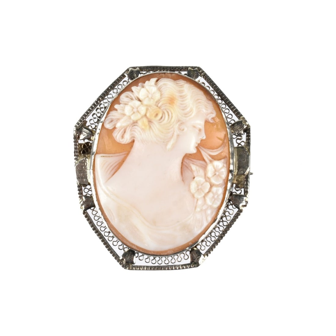 Cameo and 14K Brooch (1 of 3)