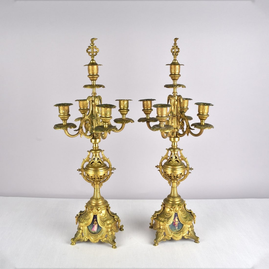 Pair of Antique German Candelabra (1 of 6)