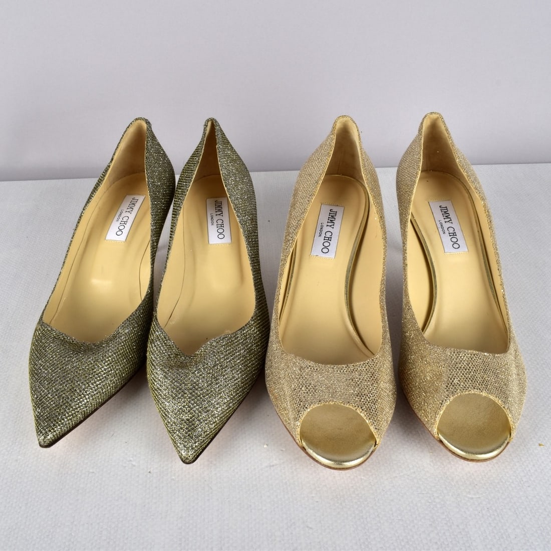Two pr Jimmy Choo Metallic Evening Pumps (1 of 3)